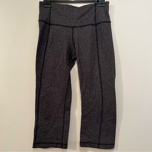 Lululemon Herringbone Crop Knit Leggings - Gray, Sz 8